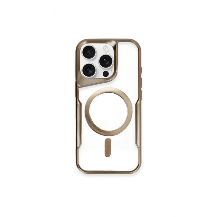 İphone 16 ile Uyumlu Magsafe Özellikli Kenar Şeritleri Renkli Premium Boyi Kılıf