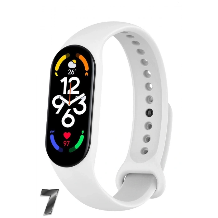 Xiaomi Mi Band 7 ile Birebir Tam Uyumlu Esnek Değiştirilebilir Renkli Silikon Akıllı Bileklik Kordon
