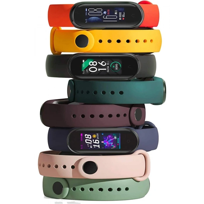 Xiaomi Mi Band 7 ile Birebir Tam Uyumlu Esnek Değiştirilebilir Renkli Silikon Akıllı Bileklik Kordon
