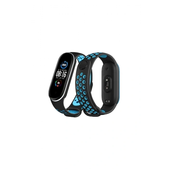 Xiaomi Mi Band 3 Mi Band 4 ile Birebir Tam Uyumlu Delikli Model Çift Renk Spor Esnek Silikon Kordon
