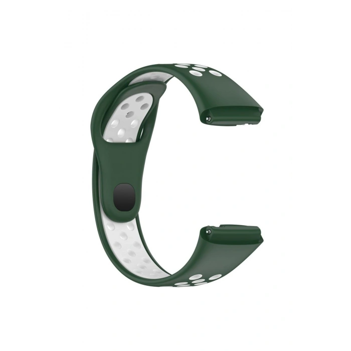 Xiaomi Redmi Watch 3 ile Birebir Tam Uyumlu Çift Renk Delikli Spor Model Silikon Kordon