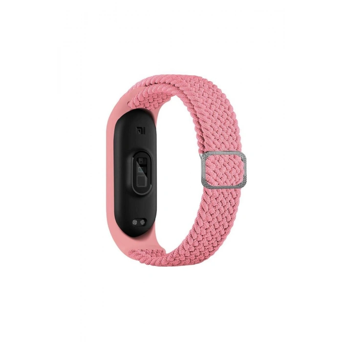 Xiaomi Mi Band 3 ve Mi Band 4 ile Birebir Tam Uyumlu Hasır Örgü Naylon Renkli Esnek Kordon Kayış