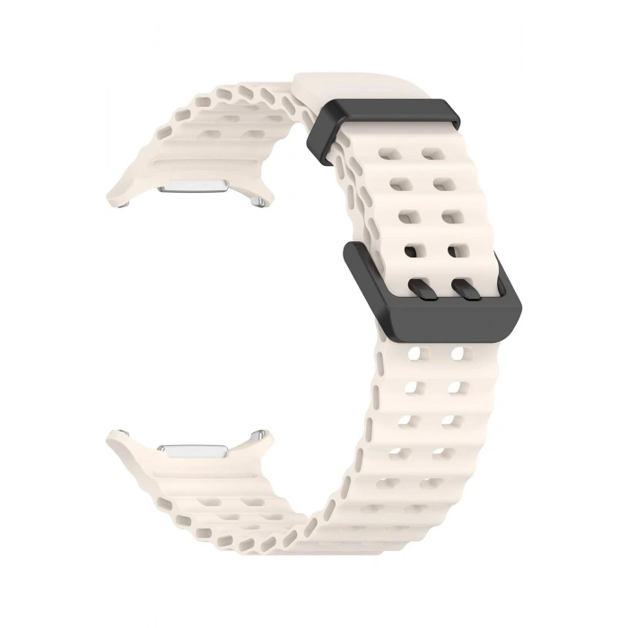 Samsung Galaxy Watch 7 Ultra ile Birebir Uyumlu Delikli Esnek Renkli Değiştirilebilir Silikon Kordon
