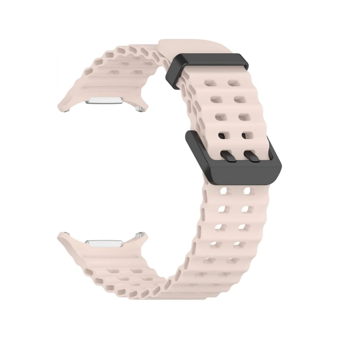 Samsung Galaxy Watch 7 Ultra ile Birebir Uyumlu Delikli Esnek Renkli Değiştirilebilir Silikon Kordon