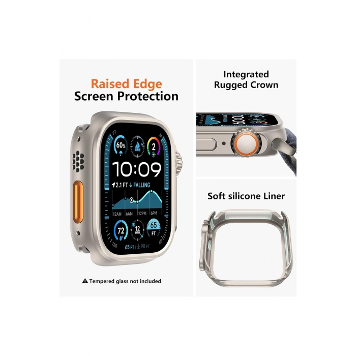 10. Nesil Uyumlu 42mm Akıllı Saati Ekran Koruyuculu Kasa Kiti Apple Watch 10 Ultra Dönüştürücü