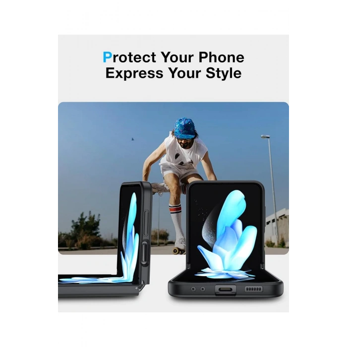 Samsung Galaxy Z Flip 3 ve 4 ile Uyumlu MagSafe Kablosuz Şarj Destekli Mat Transparan Silikon Kılıf