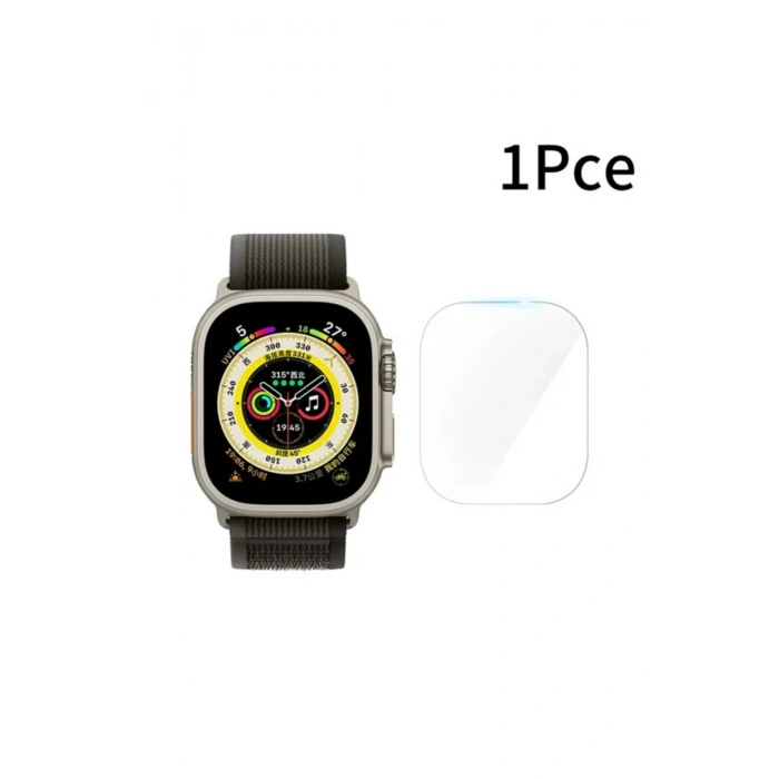 Apple Watch Ultra/Ultra 2/Ultra 3 49MM ile Uyumlu Kristal Netlik 9H Temperli Cam Ekran Koruyucu
