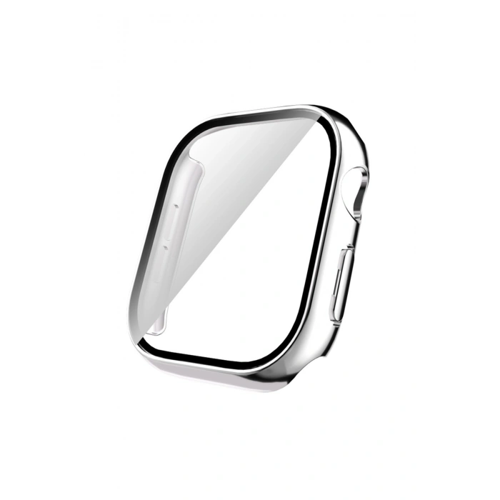 Apple Watch 10  Uyumlu 42mm Sert PC Kasa Electroplatink Çerçeveli Darbe Emici Ekran Koruyucu Gard