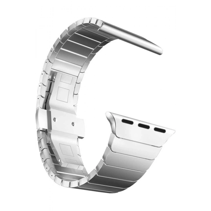 Apple Watch 38-40-41mm Stainless Steel Balık Sırtı Metal Kordon Series 11/10 42mm 9/8/7/SE3-2/6 Uyum