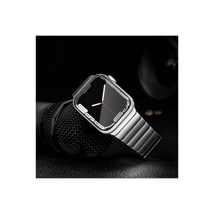 Apple Watch 38-40-41mm Stainless Steel Balık Sırtı Metal Kordon Series 11/10 42mm 9/8/7/SE3-2/6 Uyum