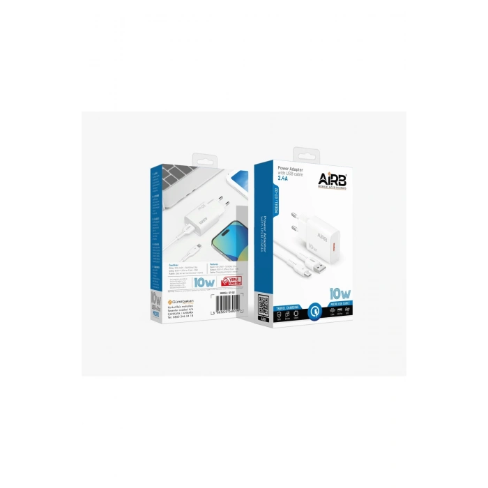 Samsung-Xiaomi-Oppo-Huawei Android Telefonlar için 10W  2.4A Micro Kablo+Başlık Set Şarj Aleti