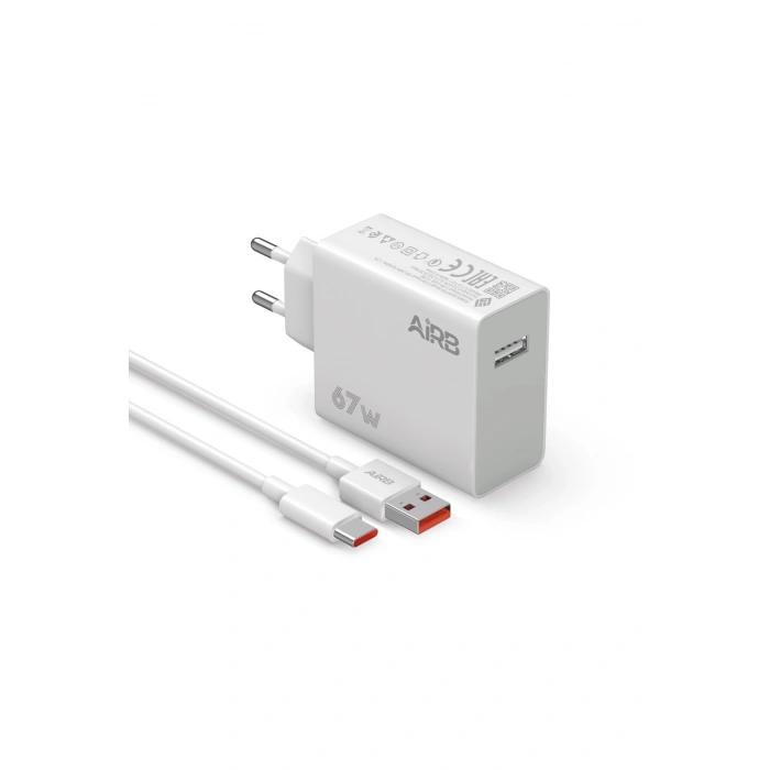 Xiaomi-Redmi-Samsung Android Telefonlar için 67W Turbo Şarj Hızlı Şarj Saliseli TYPE-C Şarj Aleti