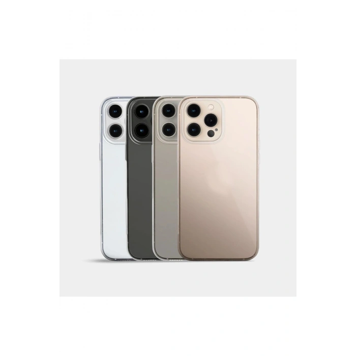 Apple iPhone 16 Pro Max ile Uyumlu Sararmaz Sert PC Kristal Netlikte Minimalist Şeffaf Kılıf