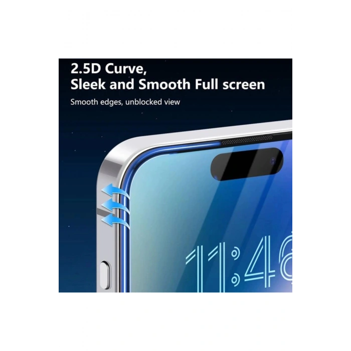İphone 16 Pro Uyumlu Gerçek Corning Gorilla Glass Cam Ekran Koruyucu