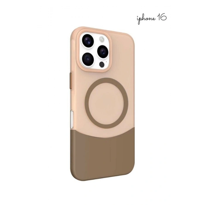 İPHONE 16 İLE UYUMLU 2 PARÇALI MAGSAFE ÖZELLİKLİ SOFT RENKLİ TELEFON KILIFI
