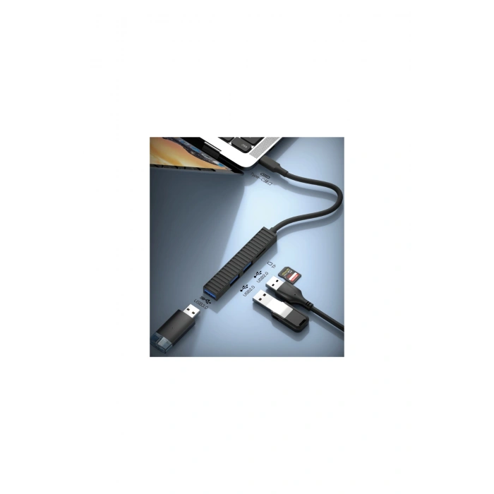 USB-C 4in1 Hub Adaptör HB-10 MacBook MateBook iPad Uyumlu
