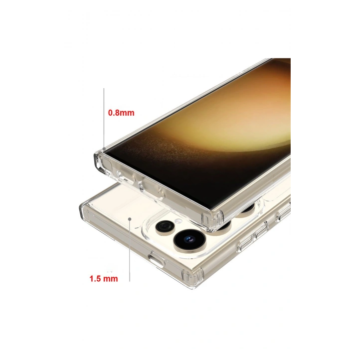 Samsung Galaxy S25 Ultra İçin Uyumlu Magsafe Şarj Destekli Şeffaf Pc Kılıf