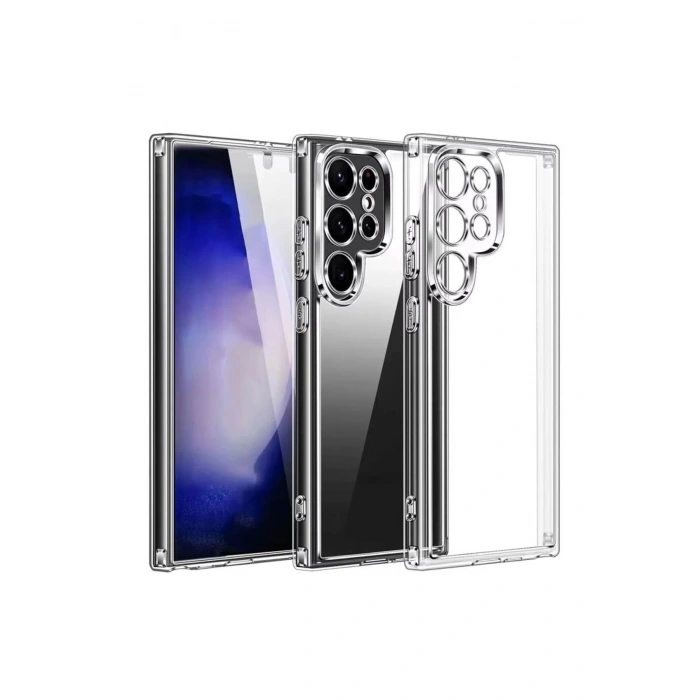 Galaxy S25 Ultra Uyumlu Kılıf Kamera Korumalı Şeffaf Esnek Renksiz Silikon Kapak