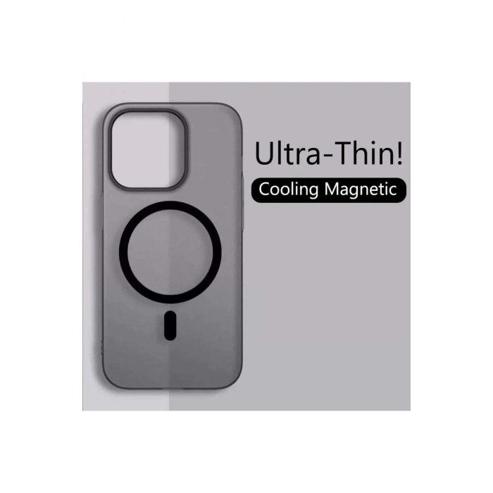 iPhone 16 Pro ile Uyumlu Minimalist Tasarım Mat Buzlu Soft Slim MagSafe Özellikli PC Kılıf