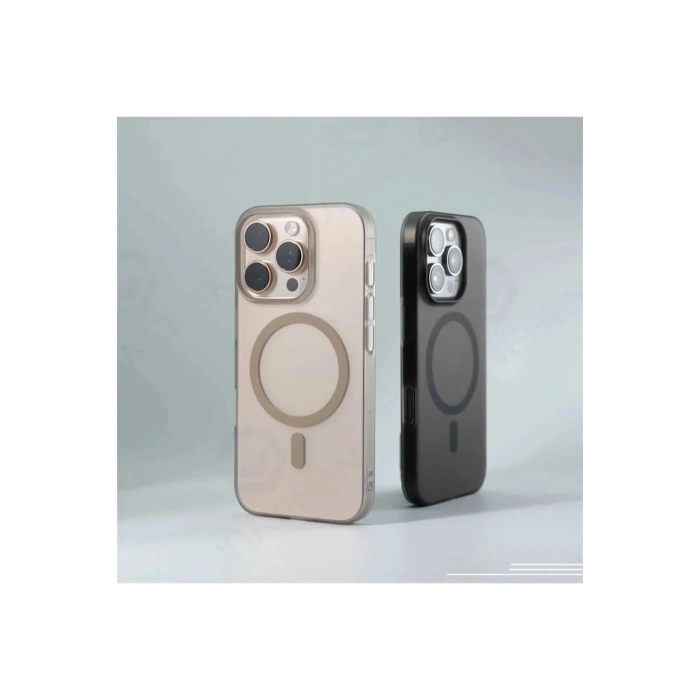iPhone 16 Pro ile Uyumlu Minimalist Tasarım Mat Buzlu Soft Slim MagSafe Özellikli PC Kılıf