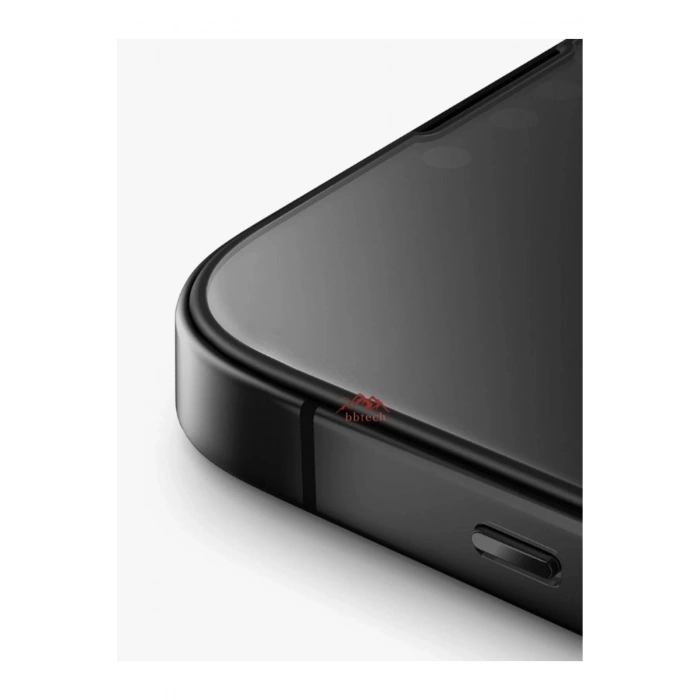 Apple iPhone 16e ile Uyumlu Kenarlardan Görünmez Hayalet Tam Kaplayan Temperli Cam Ekran Koruyucu