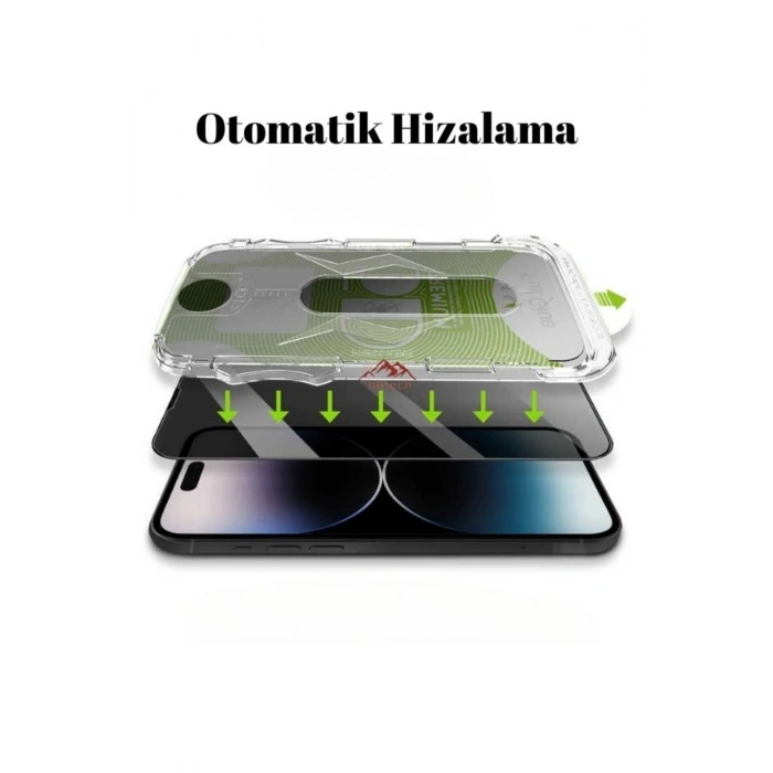 Apple iPhone 16e ile Uyumlu Kolay Kurulum ve Hizalama Aparatlı Tam Kaplayan Hayalet Ekran Koruyucu