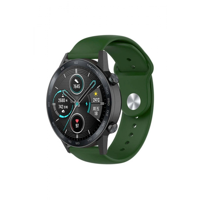 Honor Magic / Watch 2 46mm / Dream 22mm Standart Silikon Kordon Klasik Kayış Esnek 22 mm Band