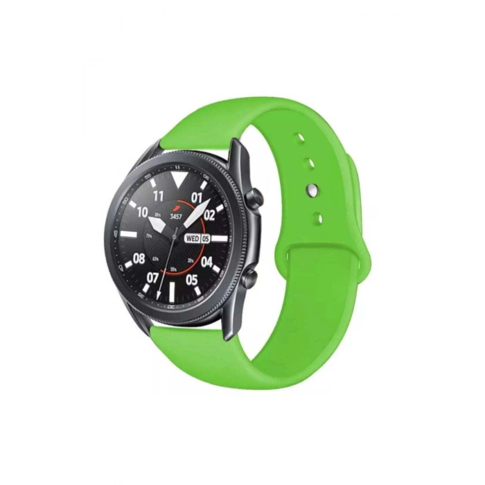 Samsung Galaxy 3 45mm / Galaxy 46mm / Gear S3 22mm Standart Silikon Kordon Klasik Kayış Esnek 22 mm