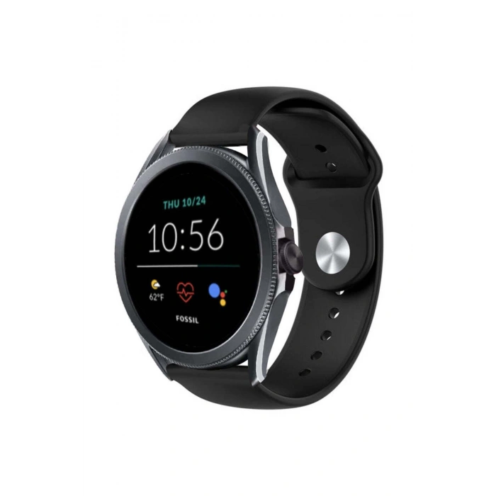Fossil Womens Sport / Charter HR 18mm Standart Silikon Kordon Klasik Kayış Esnek 18 mm Band