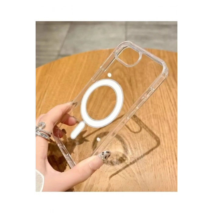 İphone 16e uyumlu mika magsafe özellikli şeffaf sararmaz lüx sert kılıf arka kapak