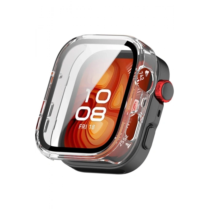 Huawei Watch Fit 4 Pro Uyumlu Sert PC Şeffaf Premium Kasa Koruyucu Fit 4 Pro Ekran Koruyucu
