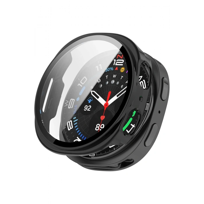 Samsung Galaxy Watch 8 Serisi 44mm Uyumlu Sert PC Kasa ve Ekran Koruyucu