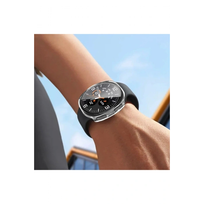 Samsung Galaxy Watch 8 Serisi 44mm Uyumlu Sert PC Kasa ve Ekran Koruyucu