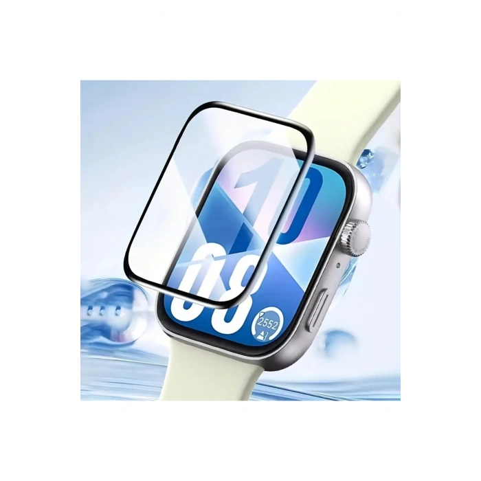 Huawei Watch Fit 4 Kolay Uygulama Aparatlı Full Ekran Koruyucu Polymer Nano Film Kolay Kurulum PPM