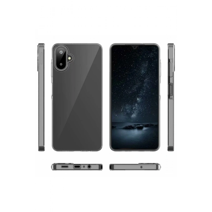 Samsung Galaxy A07 ile Uyumlu Sert PC Sararmaz Kristal Netlik Şeffaf Kılıf