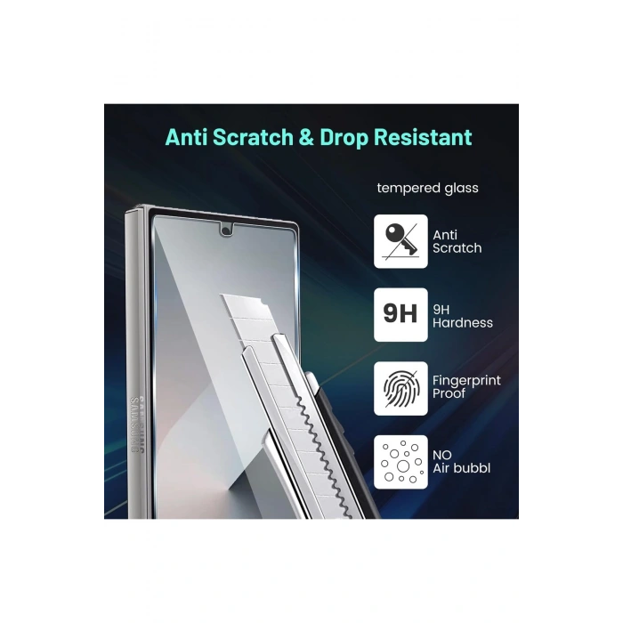 Samsung Galaxy Z Fold 7 ile Uyumlu Ön ve Arka Ekran Koruyucu 2 in 1 Set