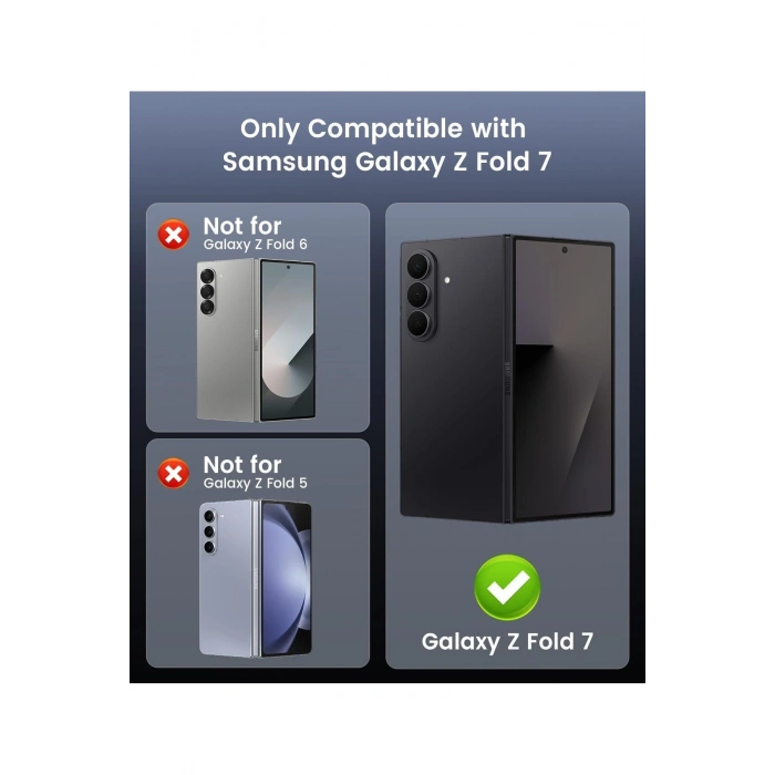 Samsung Galaxy Z Fold 7 ile Uyumlu MagSafe Kablosuz Şarj Destekli Mat Transparan Silikon Kılıf