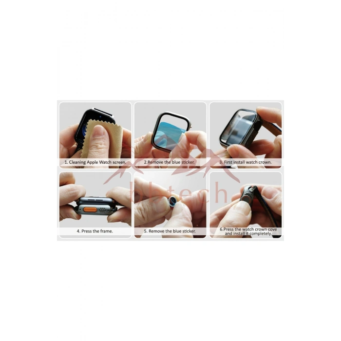 Apple Watch SE 3 44mm Ultra Dönüştürücü Kasa ve Ekran Koruyucu SE 3ü Ultraya Çevirici Adaptör