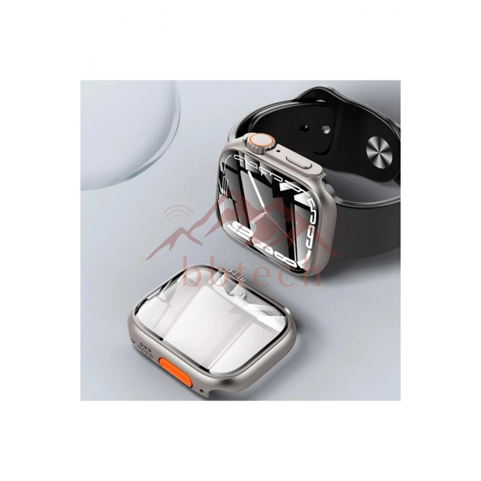 Apple Watch Series 11 42mm Ultra Dönüştürücü Kasa ve Ekran Koruyucu S11i Ultraya Çevirici Adaptör