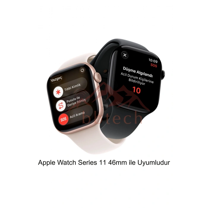 Apple Watch Series 11 46mm Ekran Koruyucu Şeffaf Polymer Nano Ppm Ekran Filmi Kavisli Tam Kaplayan
