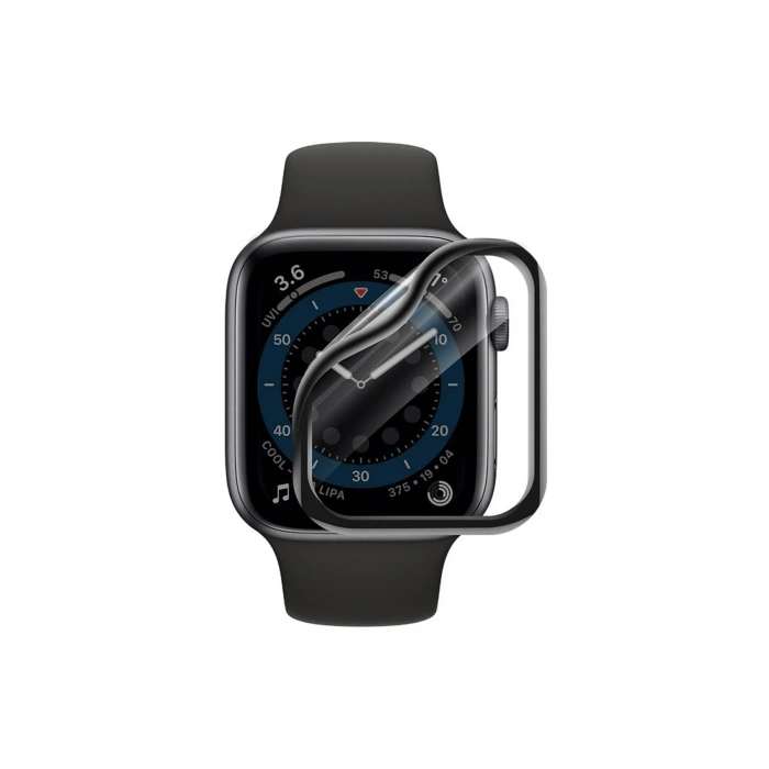 Apple Watch SE3 44mm Ekran Koruyucu Şeffaf Polymer Nano Ppm Ekran Filmi Kavisli Tam Kaplayan