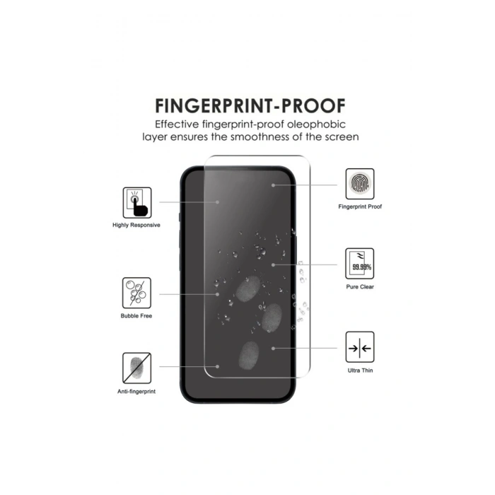 Apple iPhone 17 ile Uyumlu 9H Temperli Cam Ekran Koruyucu Leke Tutmaz HD Netlik