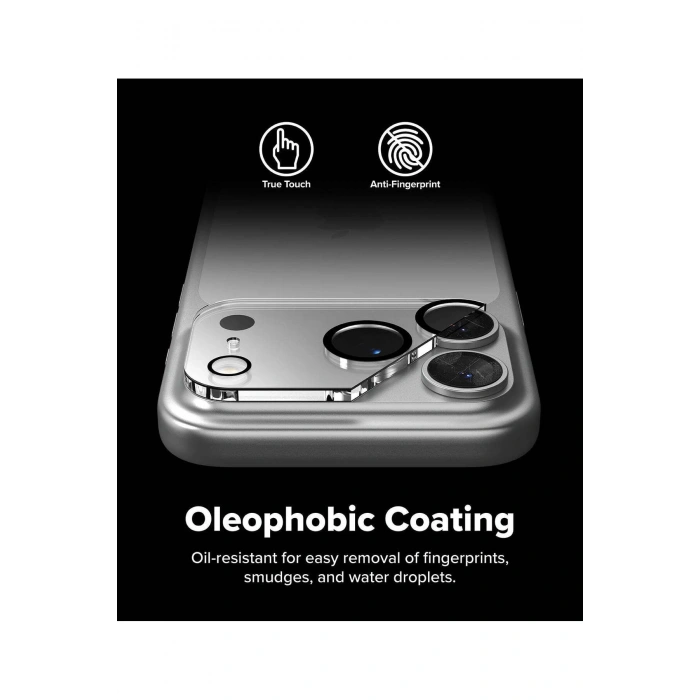 iPhone 17 Pro ile Uyumlu Kristal Netlik 9H Kırılma Karşıtı Cam Kamera Ünitesi ve Lens Koruyucu