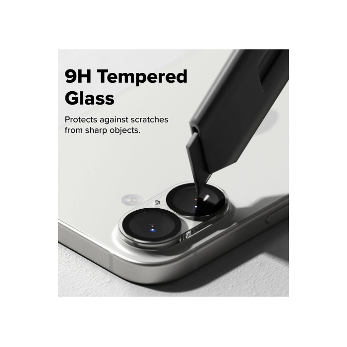 iPhone 17 ile Uyumlu Kristal Netlik 9H Kırılma Karşıtı Cam Kamera Ünitesi ve Lens Koruyucu