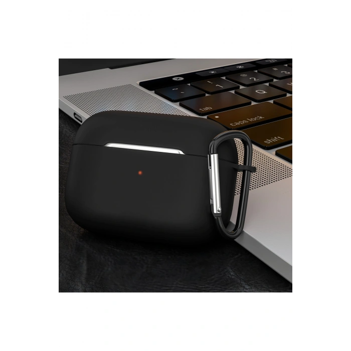 Apple AirPods Pro 2.Nesil ile Uyumlu Esnek Silikon Koruyucu Kılıf + Askı Aparatı
