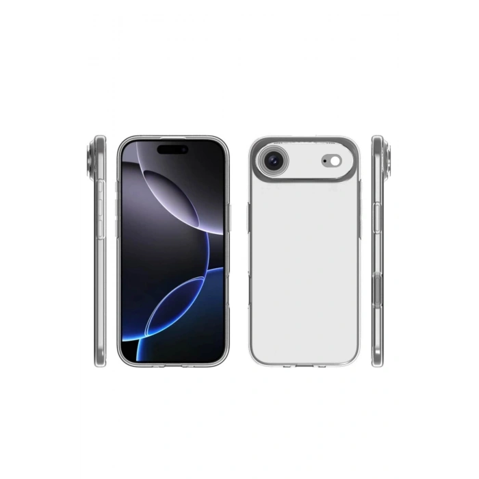Apple iPhone 17 Air ile Uyumlu Kamera Korumalı Şeffaf Silikon Kılıf