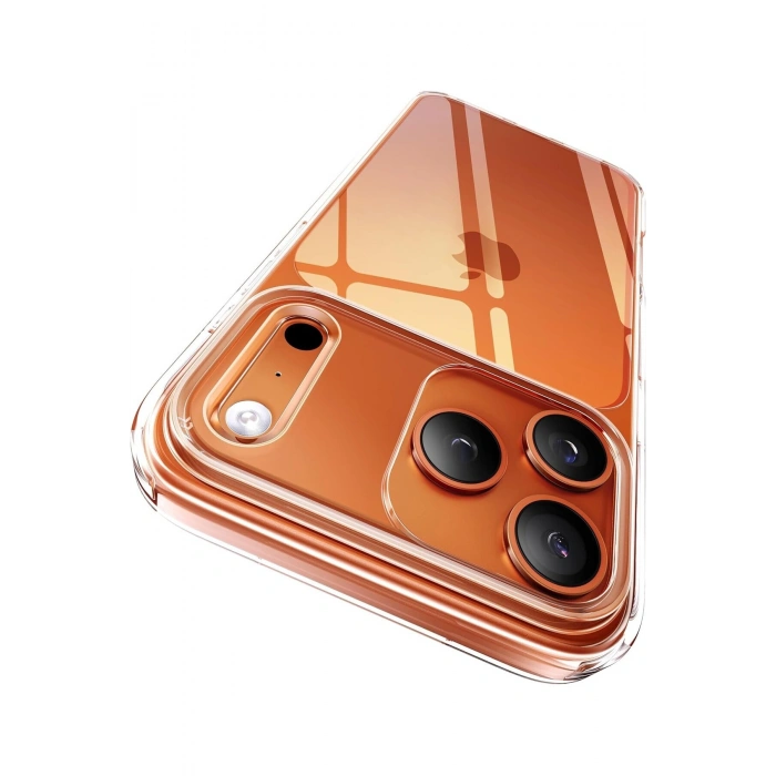 Apple iPhone 17 Pro Max ile Uyumlu Kamera Korumalı Şeffaf Silikon Kılıf