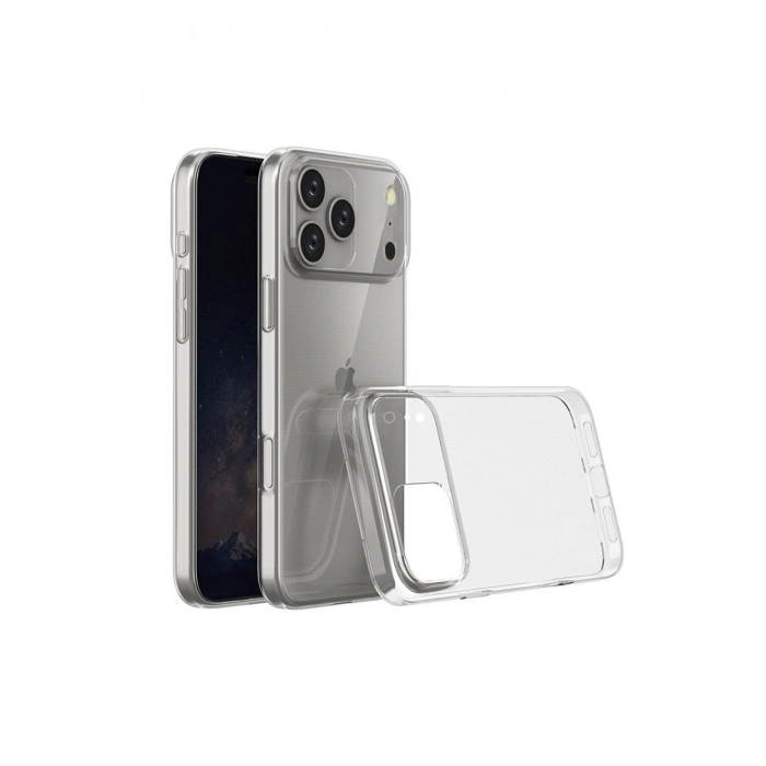 Apple iPhone 17 Pro ile Uyumlu Kamera Korumalı Şeffaf Silikon Kılıf