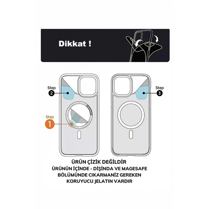 Samsung Galaxy S24 Magsafe Wireless Kablosuz Şarj Destekli Şeffaf Darbe Emici Telefon Kılıfı