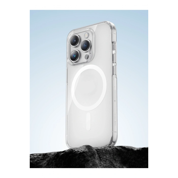 iPhone 15 Pro Max ile Uyumlu Magsafe Şarj Özellikli Ultra İnce Sararmaz Şeffaf PC Minimalist Kılıf